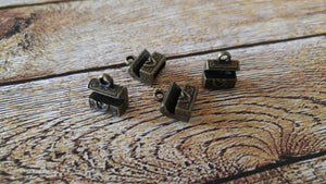 Treasure Chest Charms Antiqued Bronze Pirate Charms Trunk Charms Pirate Treasure Chest Bronze Charms 4 pieces