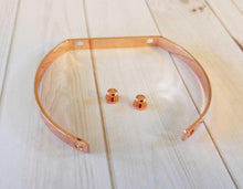Load image into Gallery viewer, Cuff Bracelet Blank Bangle Bracelet Blank Rose Gold Cuff Bracelet Rose Gold Plated Blank Bracelet Rose Gold Bracelet with Screws