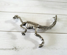 Load image into Gallery viewer, Dinosaur Pendant Connector Dinosaur Bones Charm Connector Link Antiqued Silver Dinosaur Bones Dinosaur Skeleton Dinosaur Gift