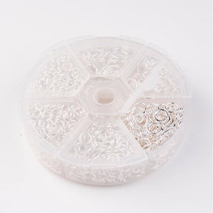 Bulk Jump Rings Split Rings Single Loop Rings Assorted Silver Jump Rings 3mm to 10mm Jump Rings Jewelry Findings Wholesale Findings 1500pcs