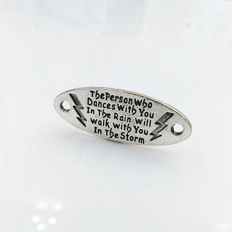 Quote Connectors Word Connectors Word Bands Quote Pendants Word Pendants Word Charms Silver Word Charms DANCES in the RAIN Quote 20 PREORDER