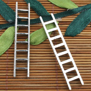 Ladder Pendant Antiqued Silver Ladder Charm Miniature Ladder Unique Pendants Fireman Charms Fireman Pendants Jacobs Ladder 51mm 2pcs