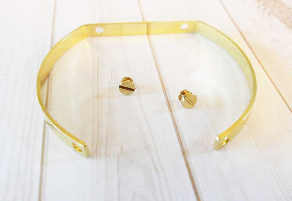 Cuff Bracelet Blank Bangle Bracelet Blank Gold Cuff Bracelet Gold Plated Blank Bracelet Gold Bracelet with Screws