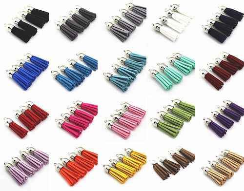 Tassel Charms Tassel Pendants Faux Suede Tassels Assorted Charms Diffuser Pendants Diffuser Charms BULK Charms Wholesale Charms 100pcs 1.5