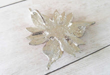 Load image into Gallery viewer, Flower Pendant Large Flower Charm Art Deco Pendant Enamel Pendant Vintage Style Pendant Silver Amber Mauve Flower Focal Pendant 2.5"