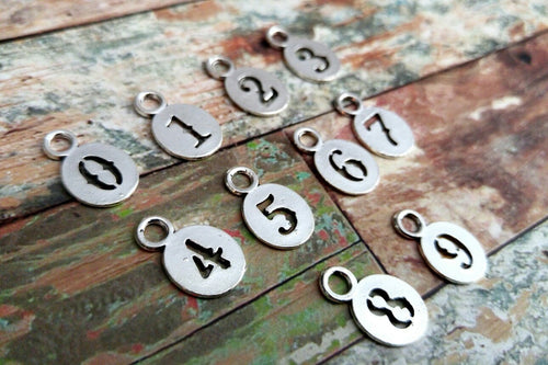 Number Charms Number Pendants Silver Number Charms Silver Charms Number Tags Number Charms 0 to 9