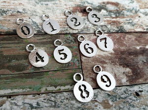 Number Charms Number Pendants Silver Number Charms Silver Charms Number Tags Number Charms 0 to 9