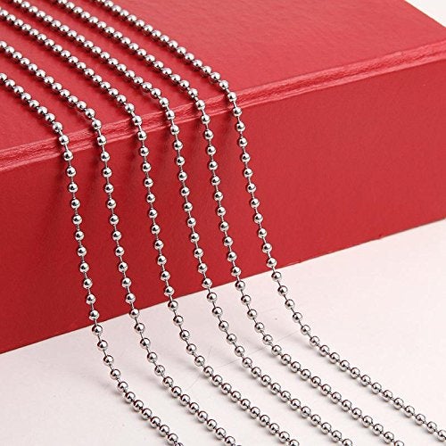 Bulk Chains Bulk Necklaces Wholesale Chains Silver Stainless Steel Chains 24 Inch Chains Finished Chain Necklaces 40pcs