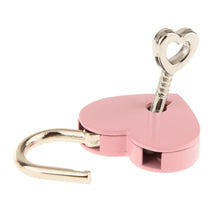 Load image into Gallery viewer, Lock and Key Pendants Heart Lock Pendants Real Lock Pendants Padlock Key to My Heart Pendants Set Pink Heart Locks 3 Sets