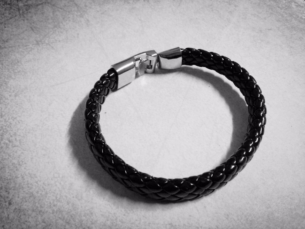 Leather Bracelet Blank Braided Leather Black Leather Bracelet Cord Wholesale Bracelet Black Bracelet