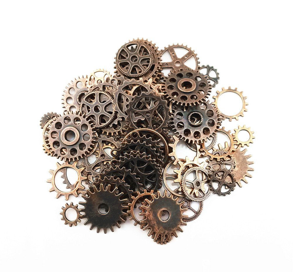 Clock Gears Clock Parts Clock Mechanism Copper Gears Metal Gears Steampunk Gears Assorted Gears 10pcs