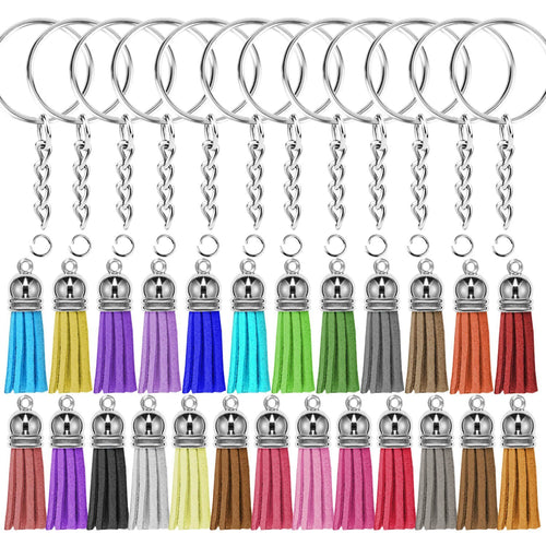 Tassel Charms Tassel Pendants Tassel Keychain Kit Faux Suede Tassels Assorted Charms Diffuser Pendants Diffuser Charms BULK Charms 150pcs