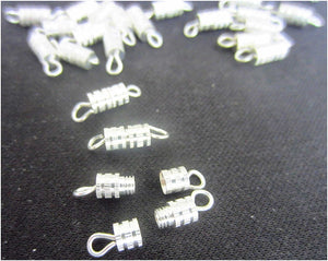 Silver Screw Clasps Connectors Shiny Silver Clasps Twist Clasps BULK Findings Jewelry Clasps Jewelry Supplies 24pcs