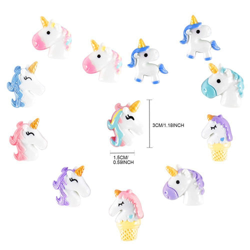 Unicorn Cabochons Unicorn Flatbacks Resin Unicorn Embellishments Flat Back Unicorns Unicorn Decor Flat Backs Resin Unicorns BULK 36pcs