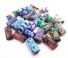 Load image into Gallery viewer, Bulk Beads Polymer Clay Beads 10mm Flower Beads Assorted Beads Wholesale Beads Barrel Beads Tube Beads 100pcs