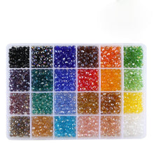 Load image into Gallery viewer, BULK Beads Glass Beads Wholesale Beads Assorted Beads Faceted Glass Beads Rondelle Beads 6mm Beads Abacus Beads 6mm Glass Beads 1200pcs