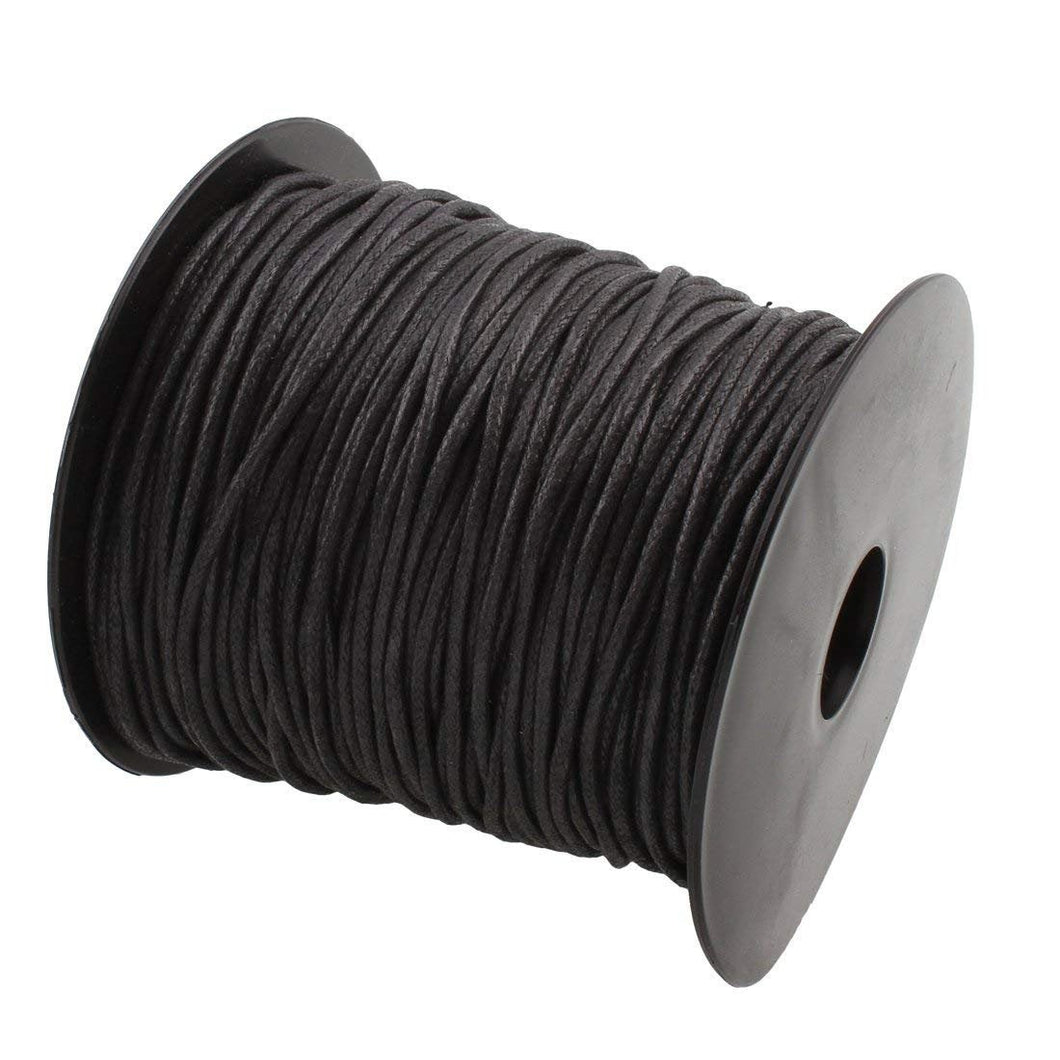 Waxed Cord Black Necklace Cord Bracelet Cord Cotton Cord BULK Cord Wholesale Cord Jewelry Making Cord 100 yards