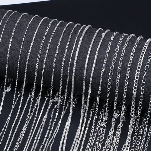 Bulk Chains Bulk Necklaces Wholesale Chains Silver Chains 20 Inch Chains Sterling Plated Chains Silver Ball Chains Assorted Chains 20pcs