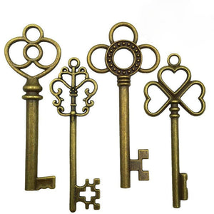 Key Pendants Steampunk Key Charms Bulk Skeleton Keys Big Keys Assorted Key Charms Wedding Keys Antiqued Bronze Keys Wholesale Keys 40pcs