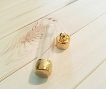 Load image into Gallery viewer, Glass Vial Pendant Small Glass Bottle Tube Vial Gold Twist Open Vial Glass Tube Pendant Glass Pendant 2 1/8&quot; PREORDER