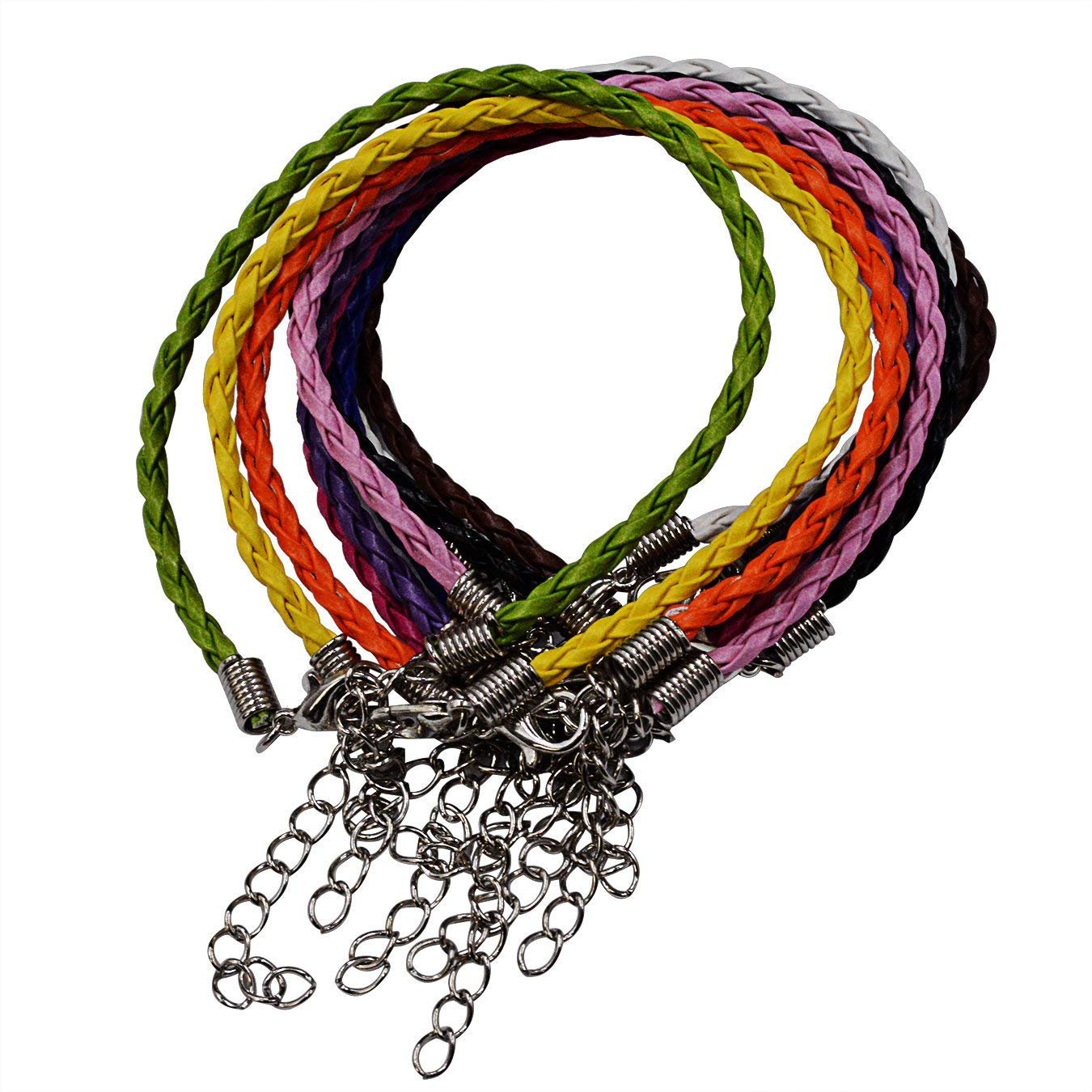 Faux Leather Bracelets Bracelet Blanks Assorted Bracelets Braided Leat –  Pirate Beads