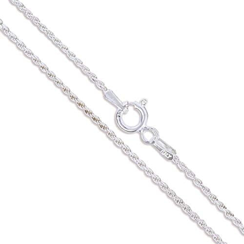 Solid Sterling Necklace Chain Sterling Silver Chain Diamond Cut Rope Chain Silver Chain Wholesale Chain 925 Sterling Chain 16