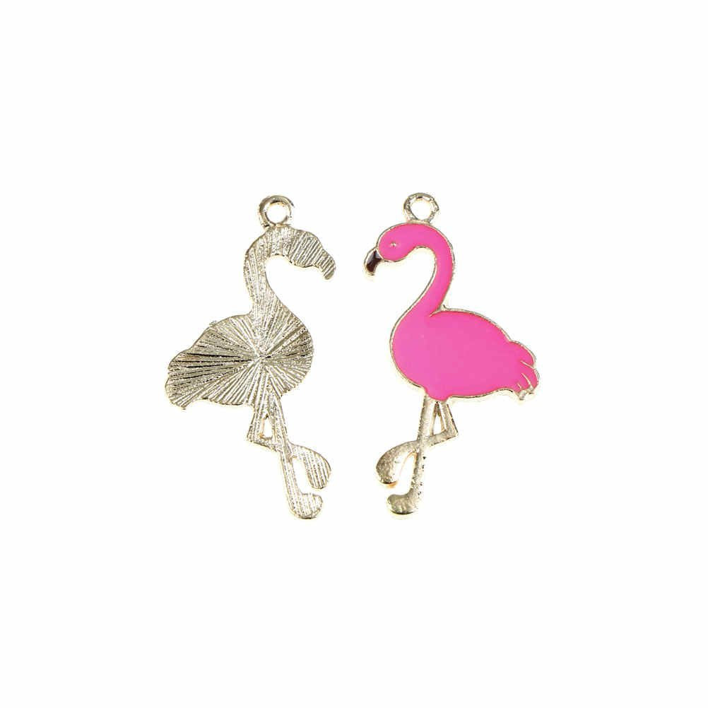 Flamingo Charms Pink Flamingo Charms Enamel Charms Flamingo Pendants Summer Charms Pink Charms Girly Charms Gold Charms BULK Charms 20 pcs