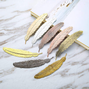 Bookmarks Feather Bookmarks Metal Bookmarks Silver Feather Pendant Assorted Bookmarks Large Metal Feather Bookmark 114mm 10pcs