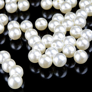 Wholesale Beads Bulk Beads Glass Pearls 10mm Beads White Pearls 10mm Pearls White Glass Pearls 900 pieces