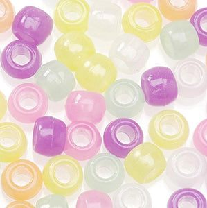 Glow in the Dark Beads Pony Beads Acrylic Beads Bulk Beads Wholesale Beads Assorted Beads 8mm Beads Pastel Beads 1000pcs