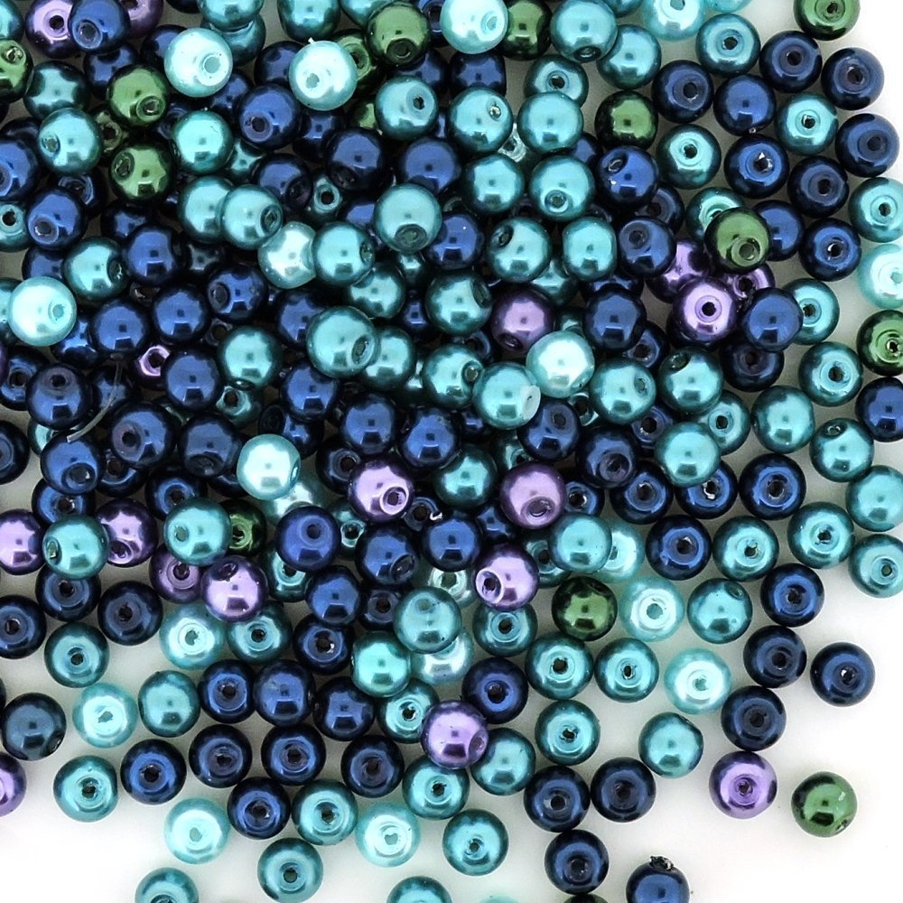 Bulk Beads 6mm Glass Beads Assorted Beads Blue Beads Mix Ocean Beads Assorted Glass Beads 6mm Beads Wholesale Beads 200pcs