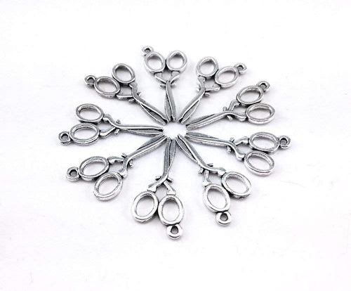 Scissor Charms Scissor Pendants Sewing Charms Bulk Charms Wholesale Charms Antiqued Silver Charms 100pcs 30mm