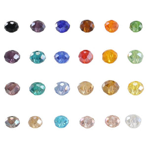 BULK Beads Glass Beads Wholesale Beads Assorted Beads Faceted Glass Beads Rondelle Beads 6mm Beads Abacus Beads 6mm Glass Beads 1200pcs