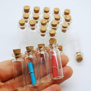Message in a Bottle Vials Glass Vials with Corks DIY Kit Glass Vials Kit Bottle Pendants Mini Message in a Bottle 72pcs