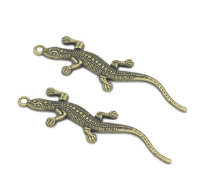 Large Lizard Pendants Focal Pendants Antiqued Bronze Lizard Big Pendants Large Pendants 56mm BULK 30pcs