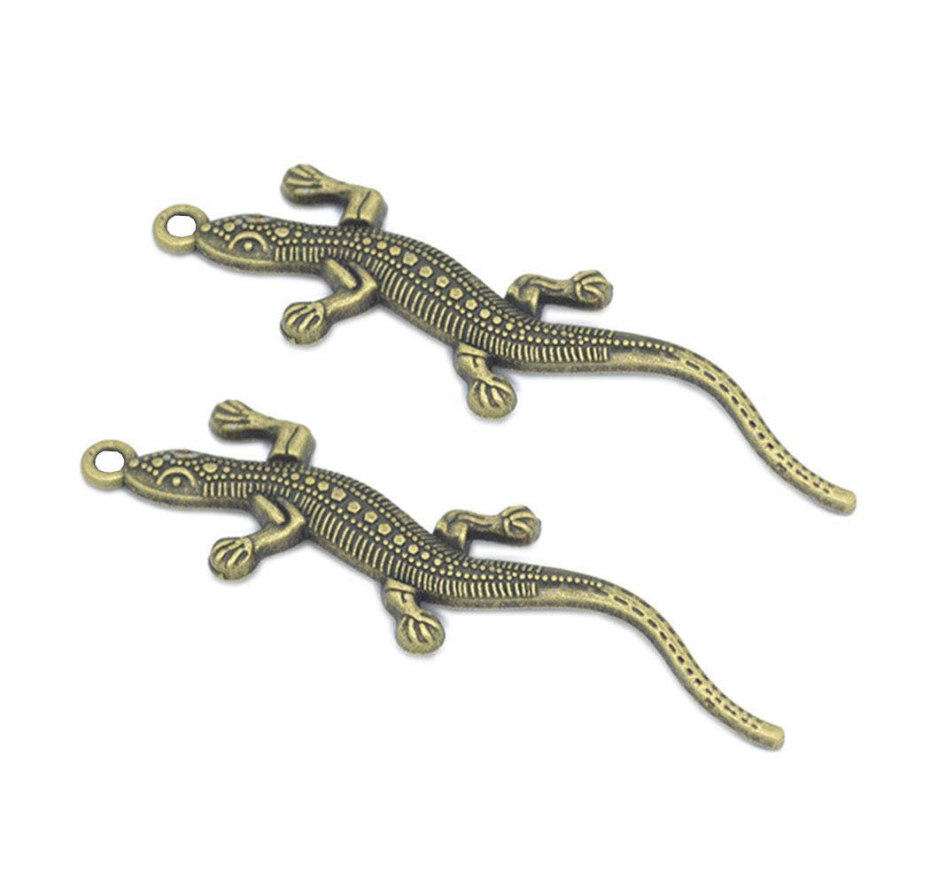Large Lizard Pendants Focal Pendants Antiqued Bronze Lizard Big Pendants Large Pendants 56mm BULK 30pcs