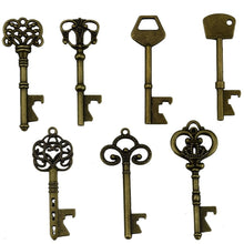 Load image into Gallery viewer, Key Bottle Openers Skeleton Keys Bronze Keys Bronze Key Openers Bottle Opener Keys Wedding Favors Party Favors Wholesale Keys Assorted 70pcs