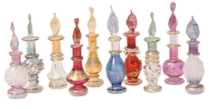 Perfume Bottles Assorted Glass Vials Genie Vials Genie Bottles Essential Oil Bottles Blown Glass Bottles set of 10