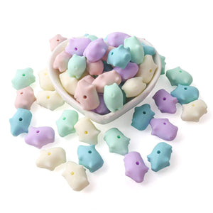 Pig Beads Silicone Beads Pastel Pig Beads Pastel Rubber Beads Assorted Beads BULK Beads BPA Free Beads 18mm Beads Large Beads 50pcs