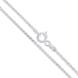 Sterling Silver Chain Silver Rope Chain Diamond Cut Chain Pure 925 Silver Chain Necklace Chain Silver Necklace 16" to 30"