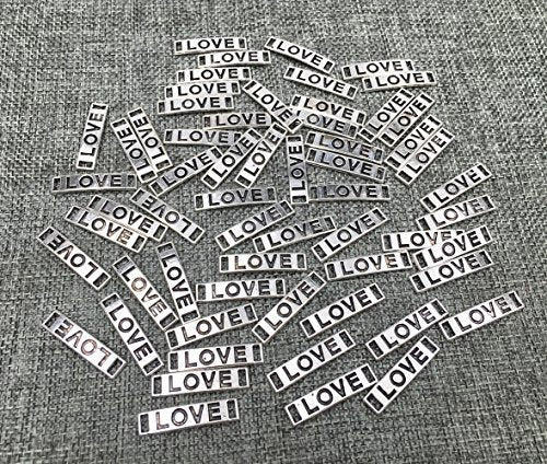 Word Charms Connector Pendants Inspirational Charms Love Charms Bronze or Antiqued Silver Charms Bronze Charms BULK Charms 60pcs