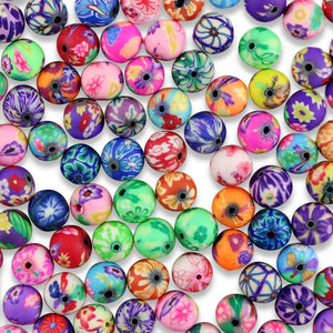 Bulk Beads Polymer Clay Beads 10mm Flower Beads 10mm Beads Assorted Beads Wholesale Beads 120 pieces