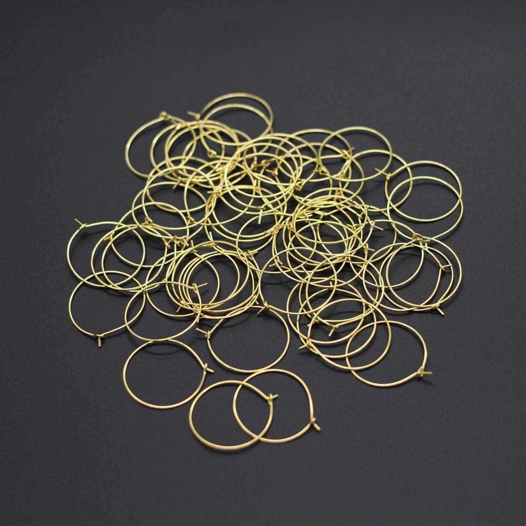 Wine Glass Rings Gold Wine Glass Charms Ring Hoops Gold Wine Charms BULK Findings Wholesale 100pcs