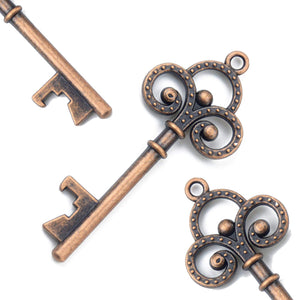 Bulk Skeleton Keys Skeleton Key Pendants Bottle Opener Keys Steampunk Keys Steampunk Pendants Bottle Opener Key Copper Key Pendants 50pcs