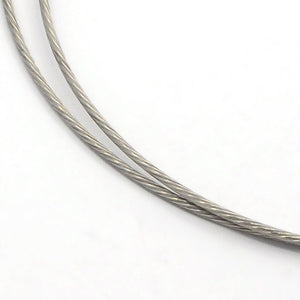 Necklace Wires Wire Necklaces Chokers Silver Cord Silver Neck Wires Wholesale Necklace Making Steel 20pcs 17.5"