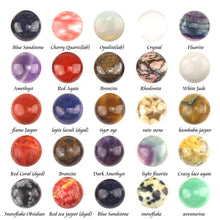 Load image into Gallery viewer, Gemstone Cabochons Round Gemstones Flat Back Gemstones Circle Cabochons Domed Flatbacks Flat Back Cabochons 12mm to 35mm 15pcs