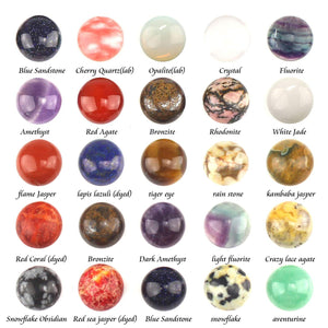 Gemstone Cabochons Round Gemstones Flat Back Gemstones Circle Cabochons Domed Flatbacks Flat Back Cabochons 12mm to 35mm 15pcs