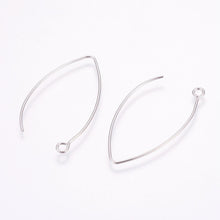 Load image into Gallery viewer, Stainless Ear Wires Stainless Steel Ear Wires Stainless Earwires Earring Findings Earring Hooks Stainless Steel Wire Stainless Marquise 10pc