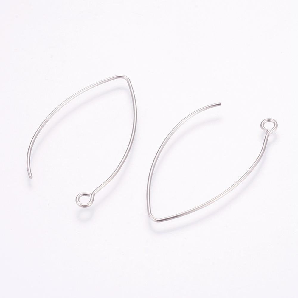 Stainless Ear Wires Stainless Steel Ear Wires Stainless Earwires Earring Findings Earring Hooks Stainless Steel Wire Stainless Marquise 10pc