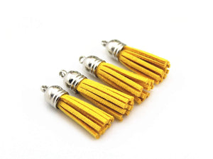 Tassel Charms Tassel Pendants Tassel Kit Faux Suede Tassels Gold Tassels Diffuser Pendants Diffuser Charms BULK Charms 40pcs 1.5